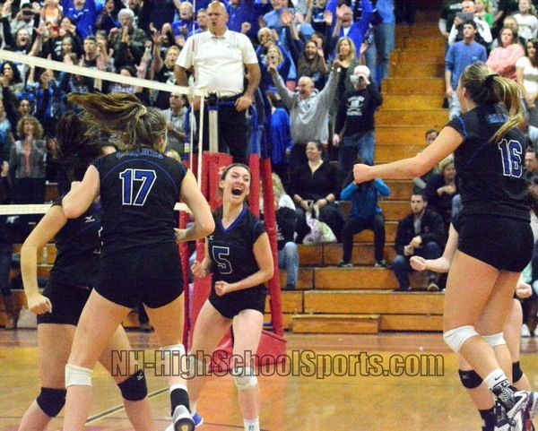 Hollis Brookline girls volleyball knocks off Bishop Guertin to win third straight D1 title