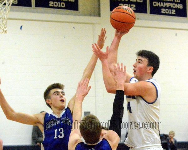 Hollis Brookline boys basketball powers its way to win over Oyster River