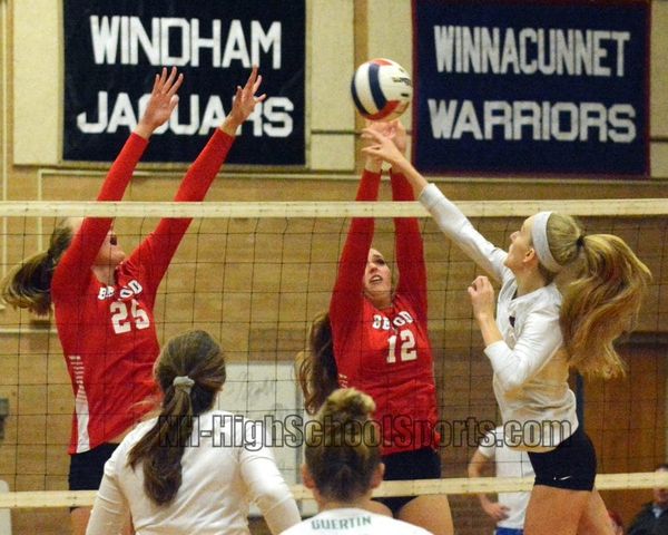 Bishop Guertin girls volleyball comes out on top in close match against Bedford (video)