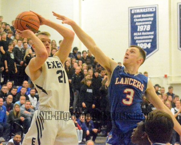 Exeter boys basketball withstands furious run by Londonderry to reach D1 championship game (video)