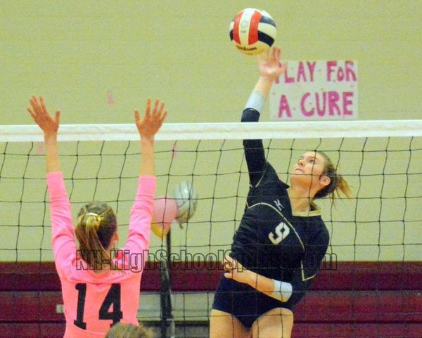 Windham girls volleyball battles back to take win over Bedford