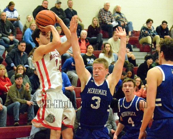 Strong first half propels Bedford boys basketball past Merrimack (video)