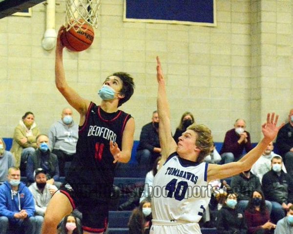 Bedford boys basketball keeps pressure up to get win over Merrimack (video)