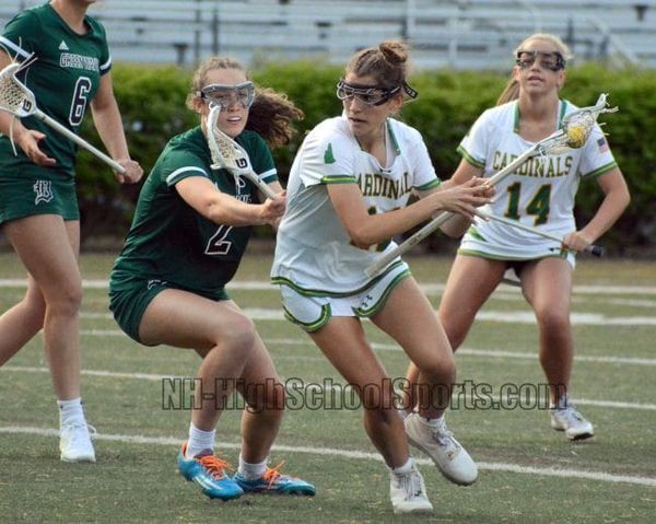 Bishop Guertin girls lacrosse hangs on to snap Dover’s 10-game win streak (video)