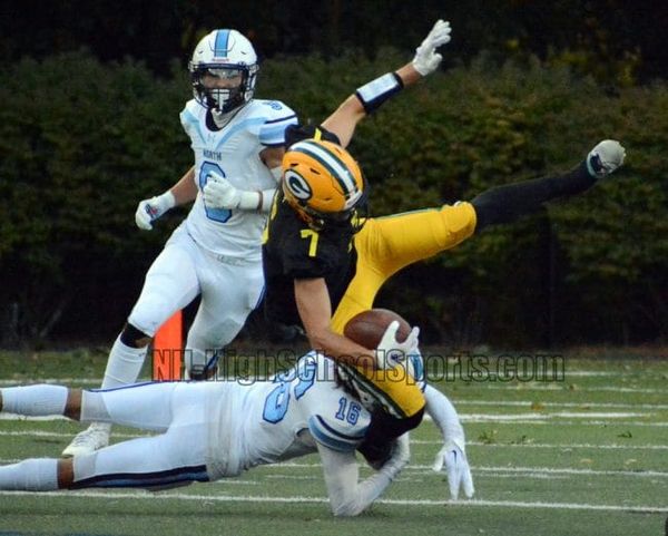 Nashua North football hangs on to beat Bishop Guertin (video)