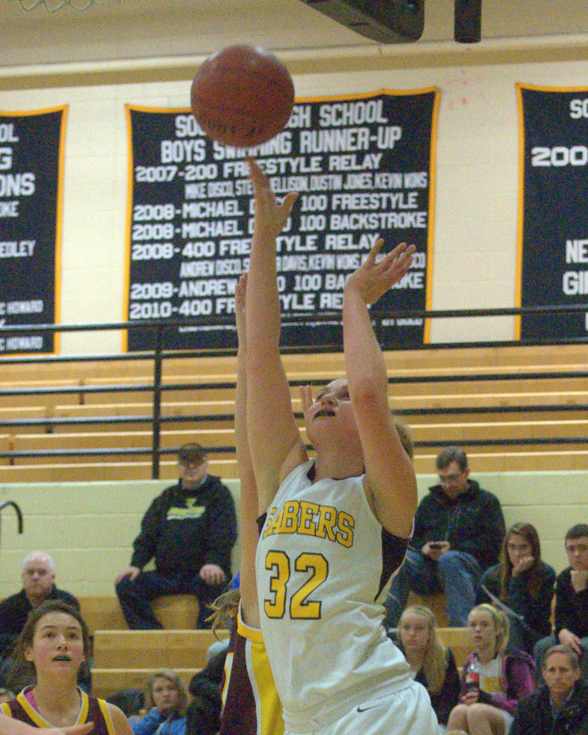 Souhegan's Emily Gaukstern puts up a shot.