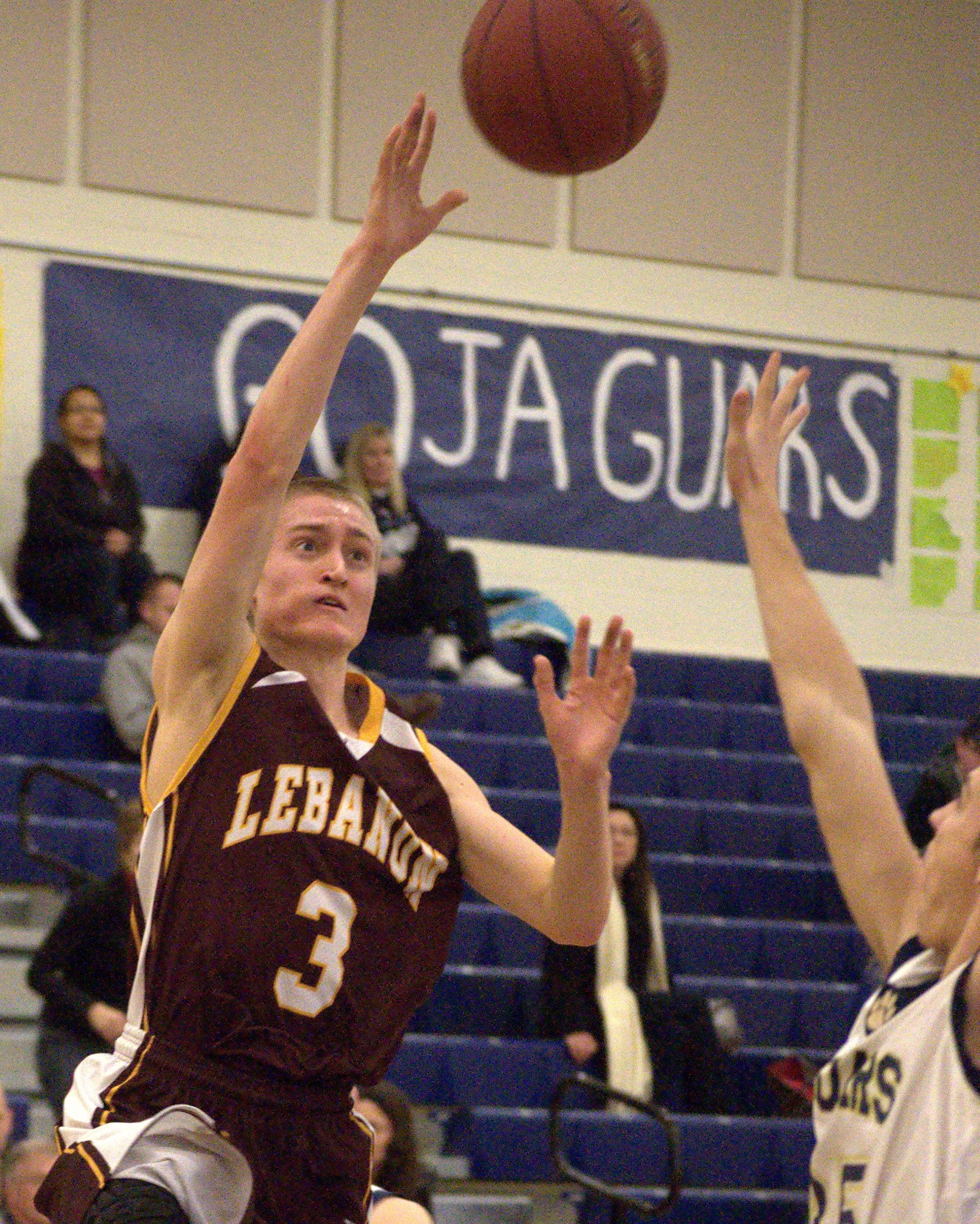 Lebanon's David Hampton puts up a shot.