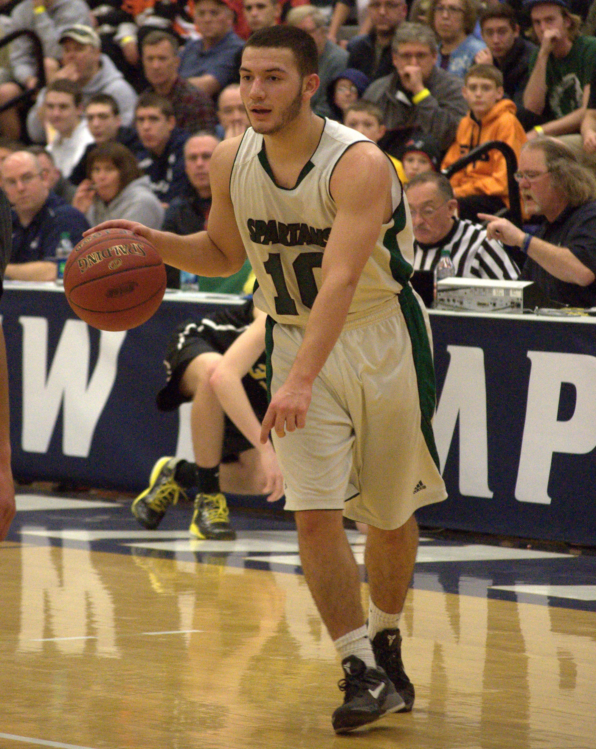 Pembroke's Rene Maher tries to direct traffic during the first half.