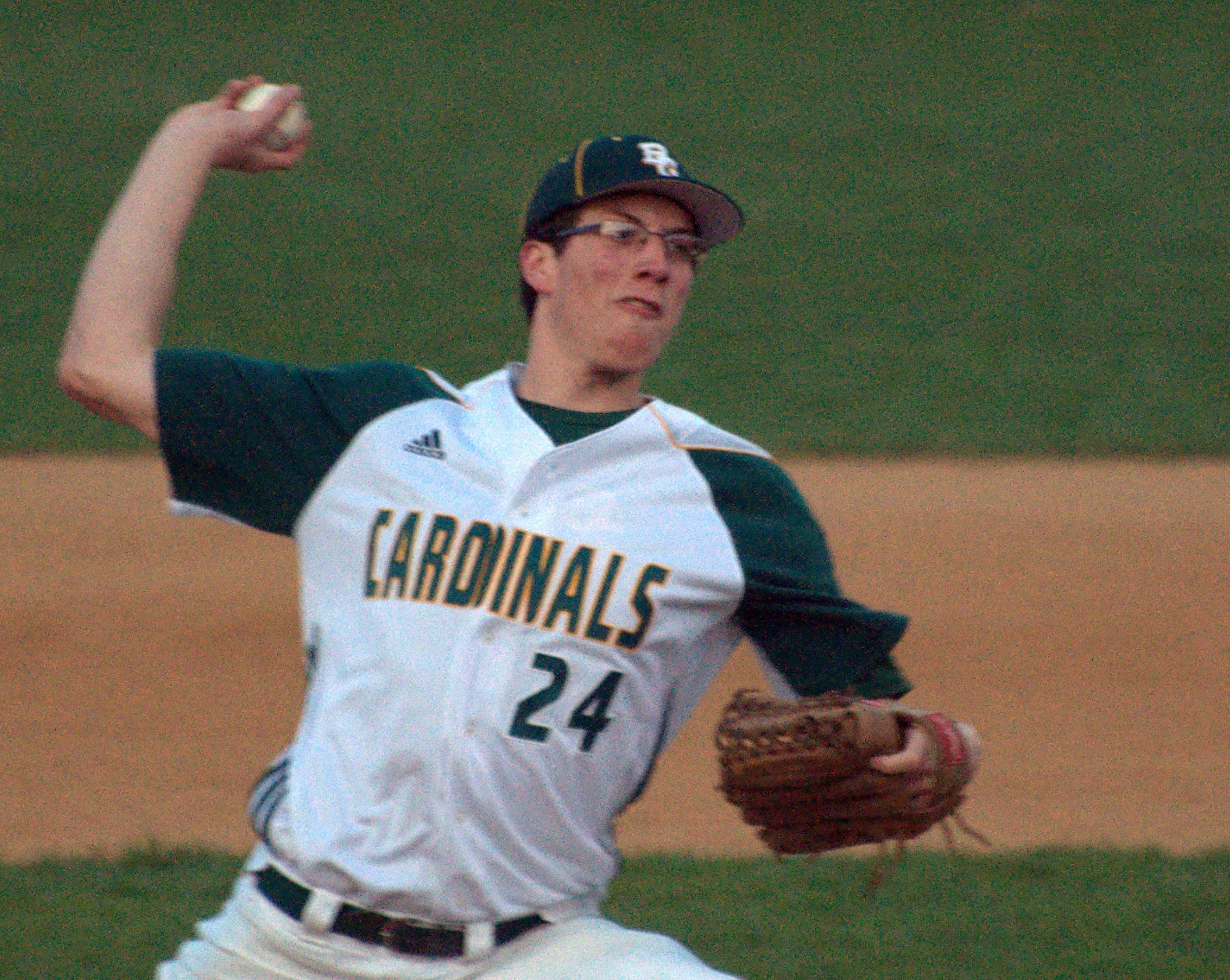 Bishop Guertin's Jeff Lunn  delivers a pitch during Wednesday's game against Nashua South. For more photos, go to the Photo Album.