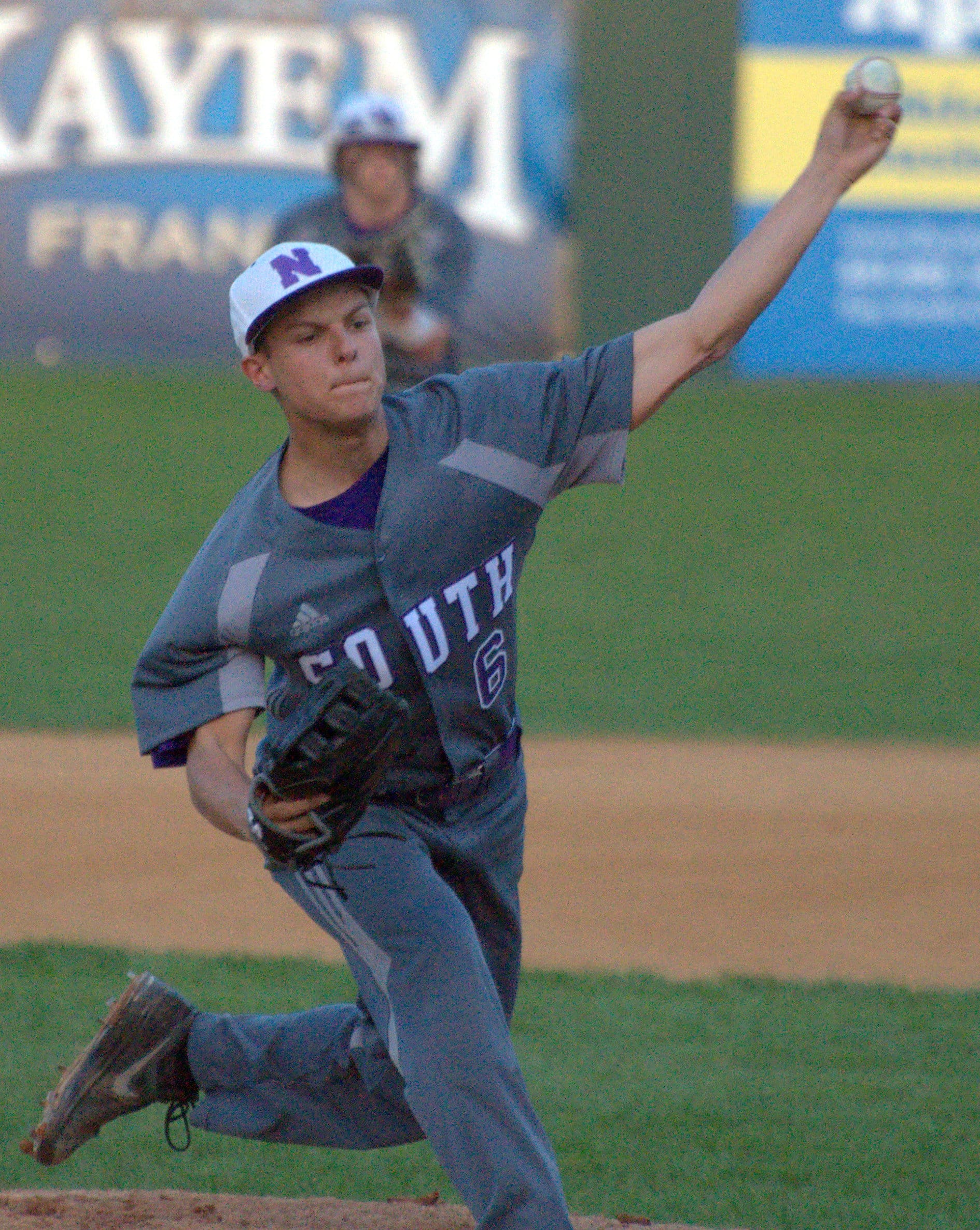 Nashua South's Joe Gouveia pitches during Wednesday's game.
