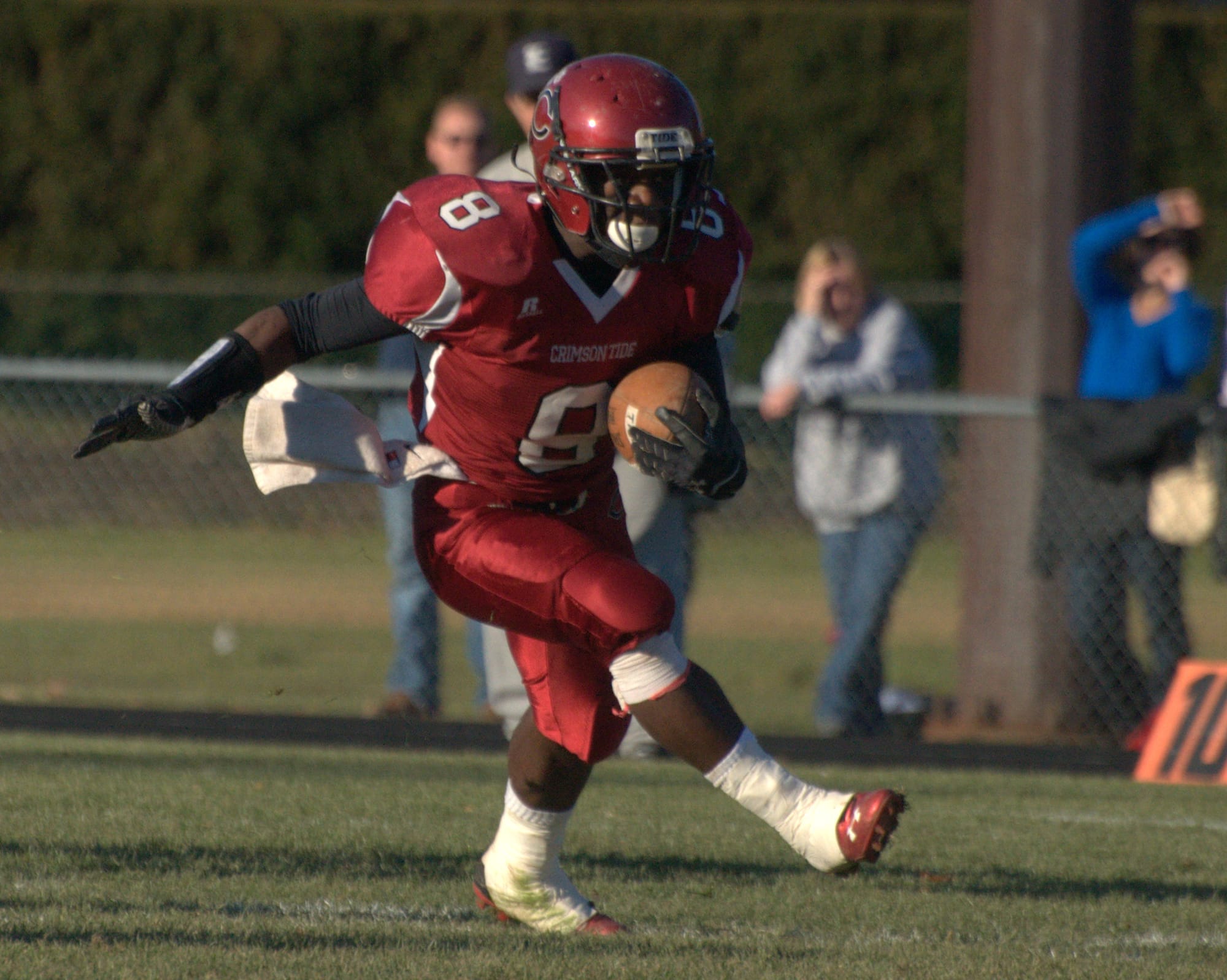 Concord's Leo Sudieh turns up field with the ball during Saturday's Division I semifinal against Exeter.