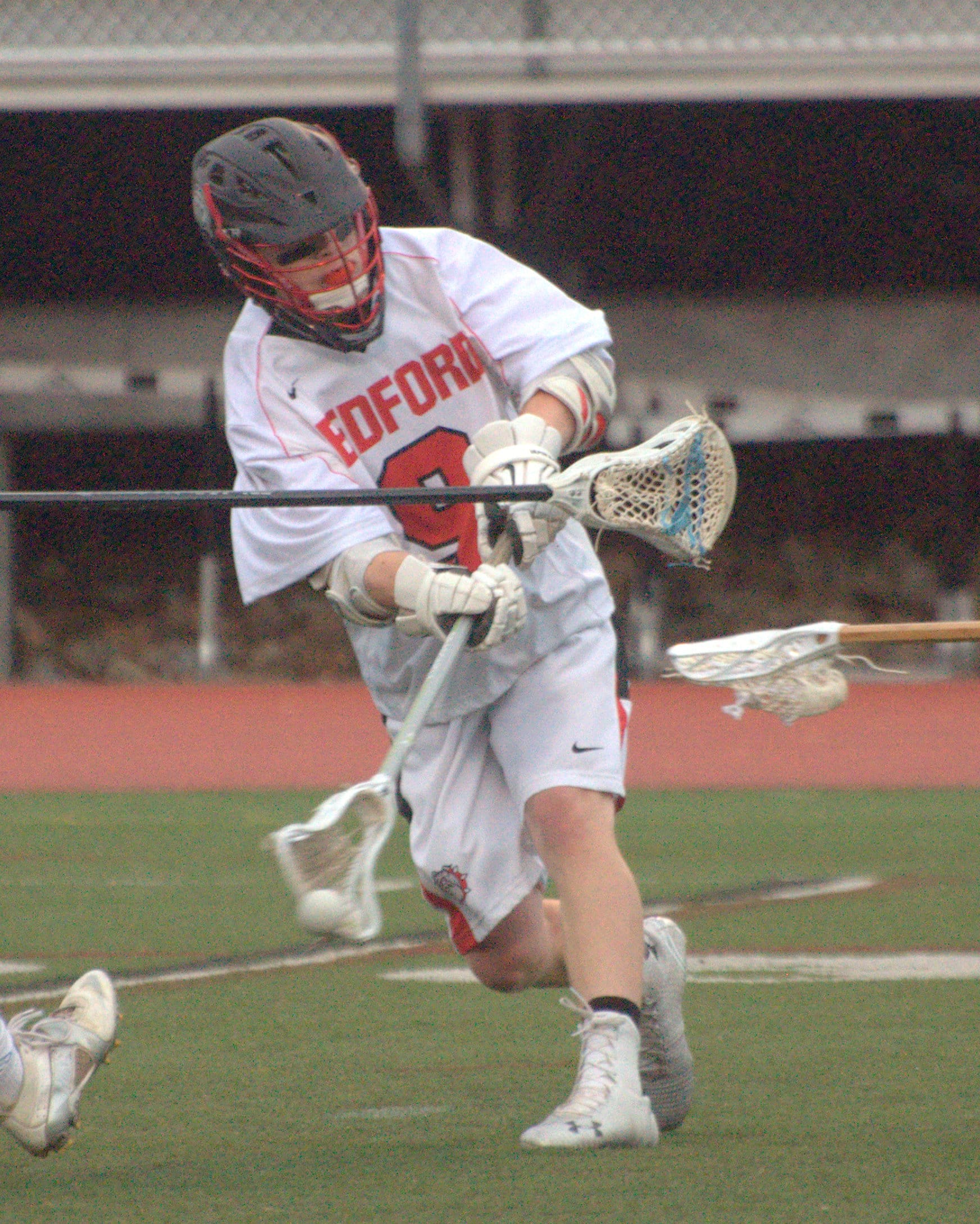 Bedford's Dakota Clark takes a shot during Wednesday's game.