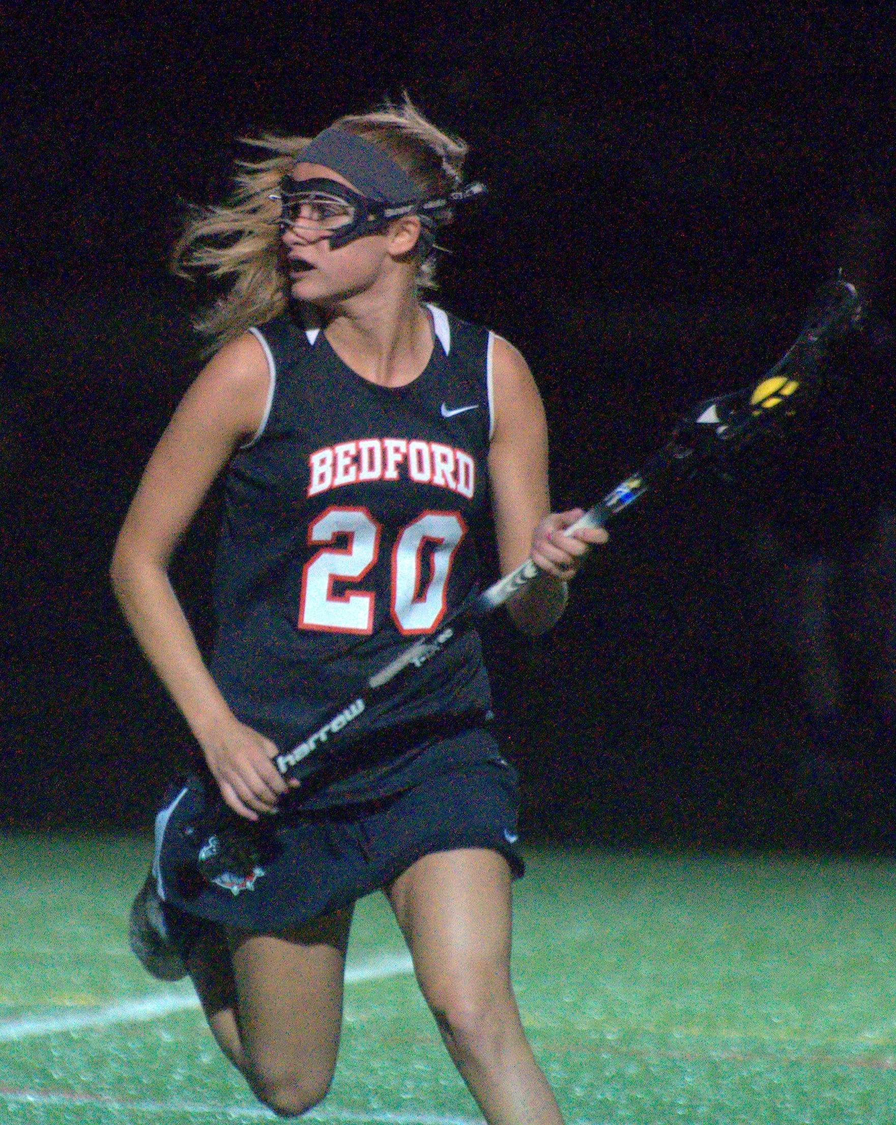 Bedford's Drew Shapiro looks for an opening in the Windham defense Tuesday night. 