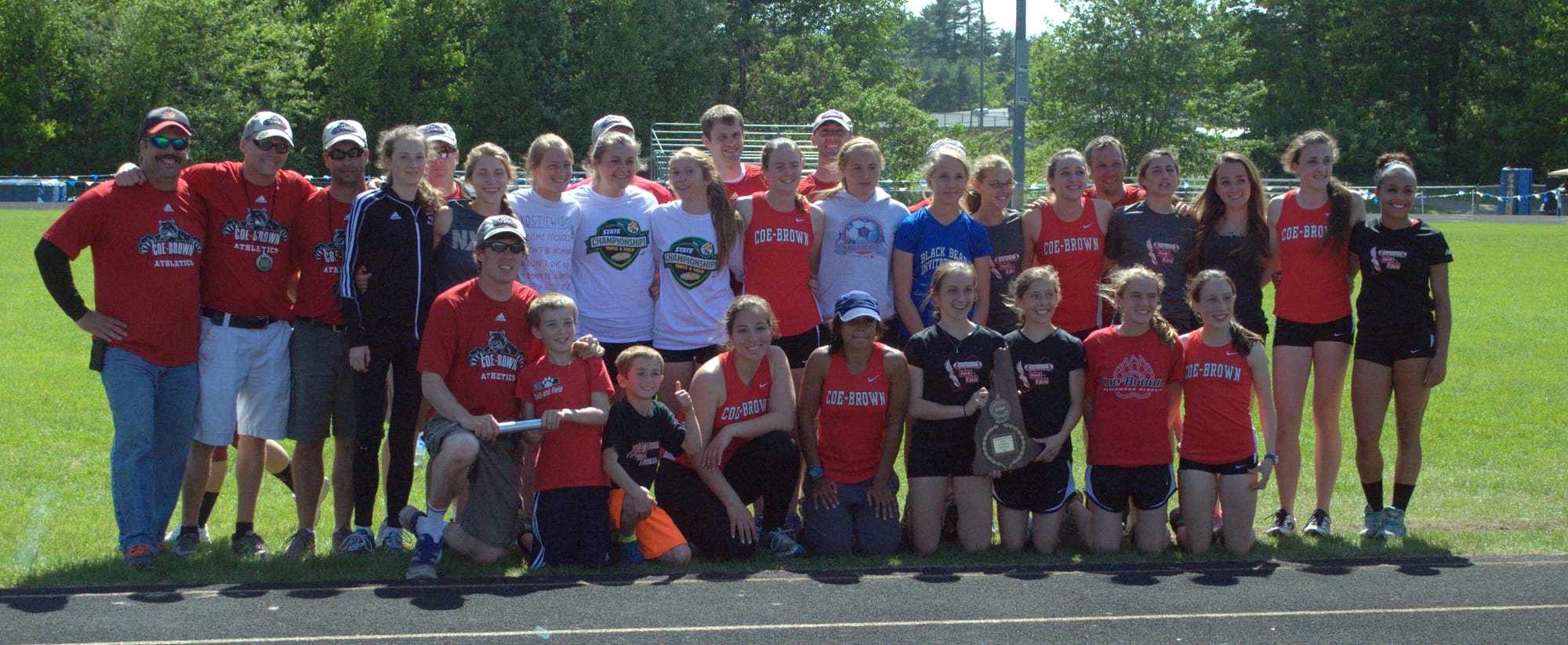 The Coe-Brown girls track team.