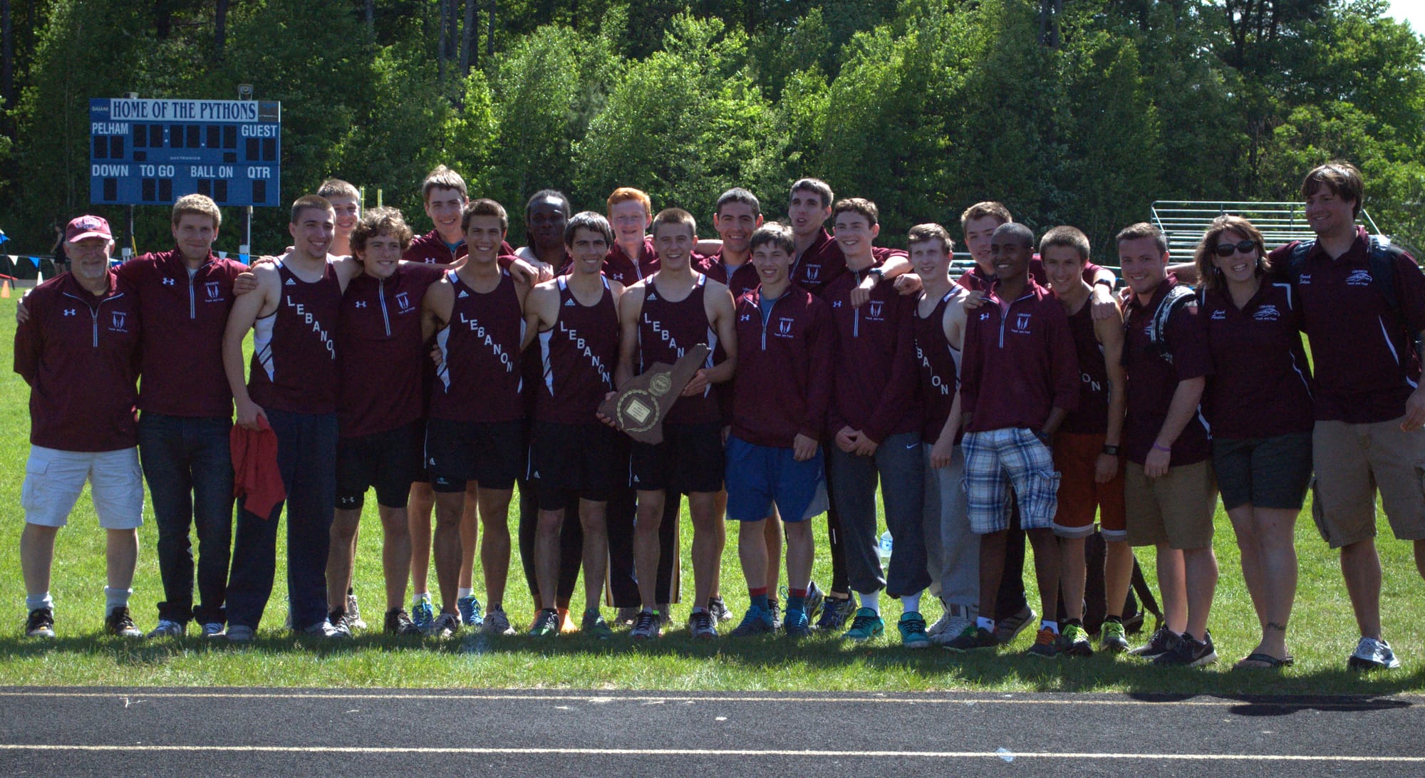 The Lebanon boys track team.