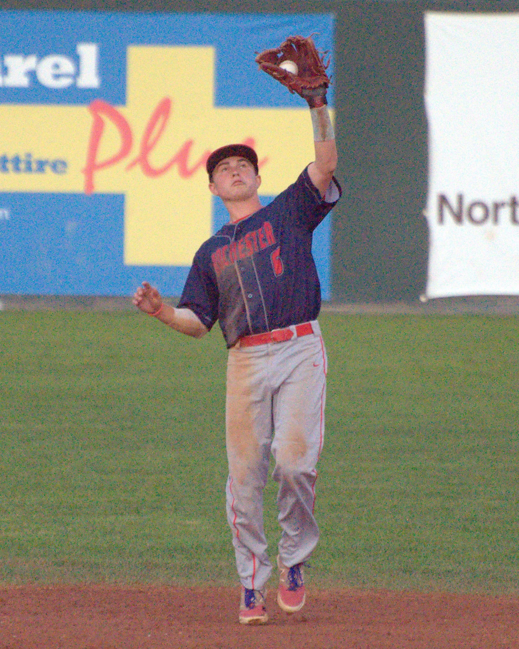 Rochester's Ricky Creteau catches a popup.
