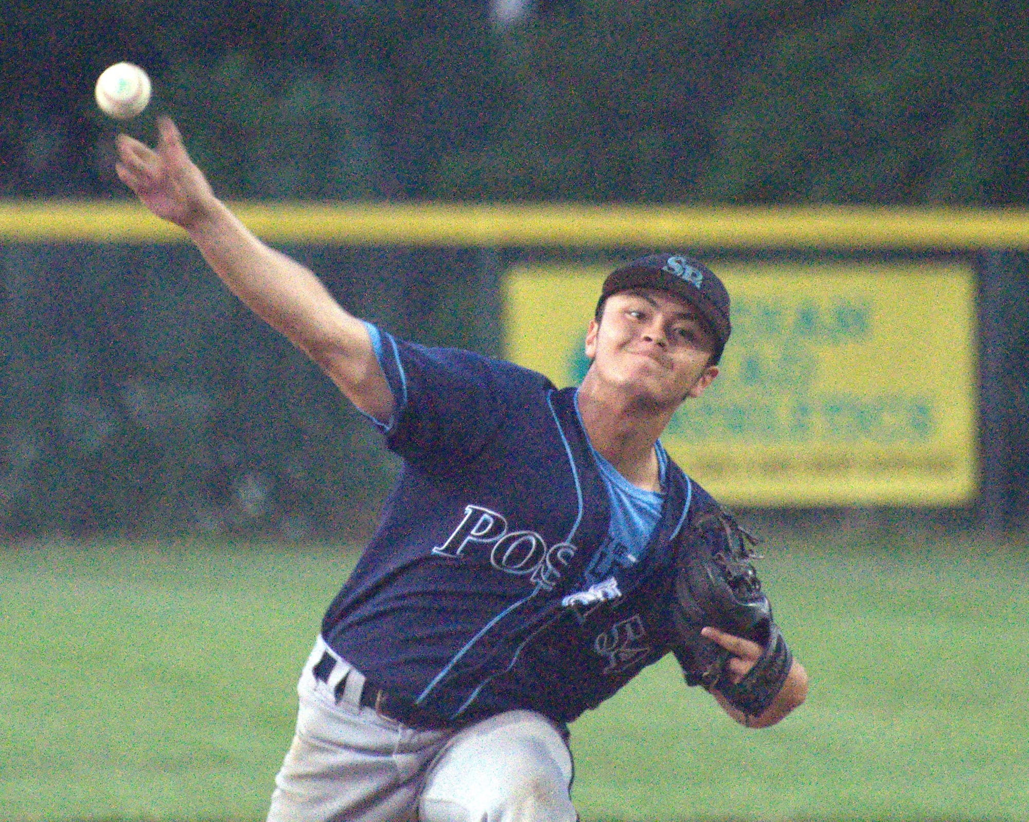 Bedford's Kyle Andersson delivers a pitch.