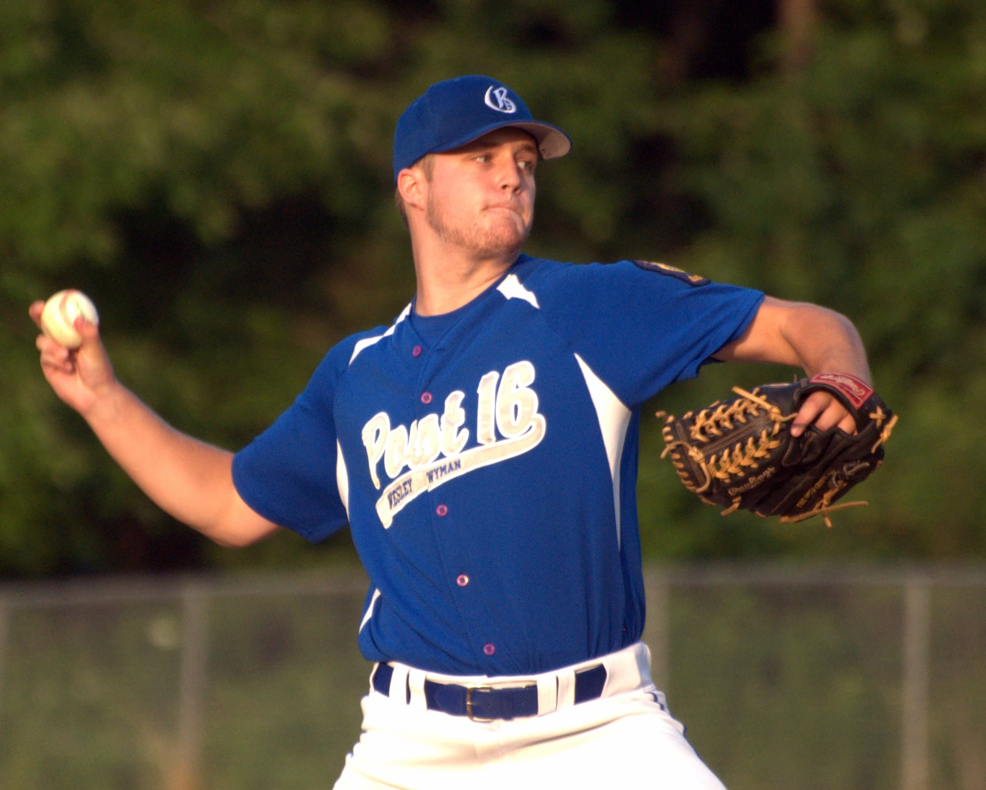 Goffstown's Chris Hood delivers a pitch.