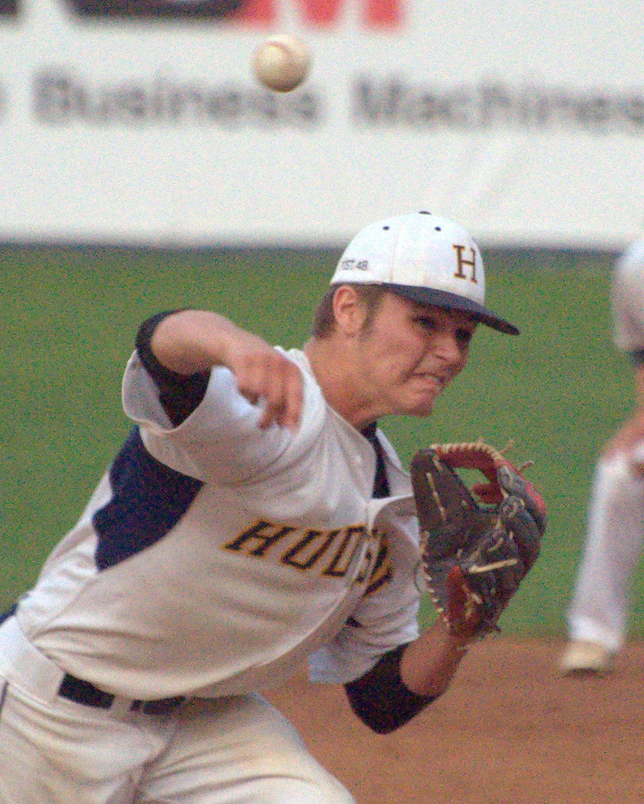 Hudson's Jacen Hudson delivers a pitch.