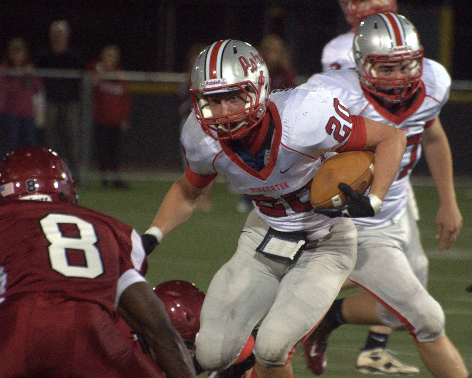 Pinkerton's T.J. Urbanik looks for room to run during the Queen City Jamboree.