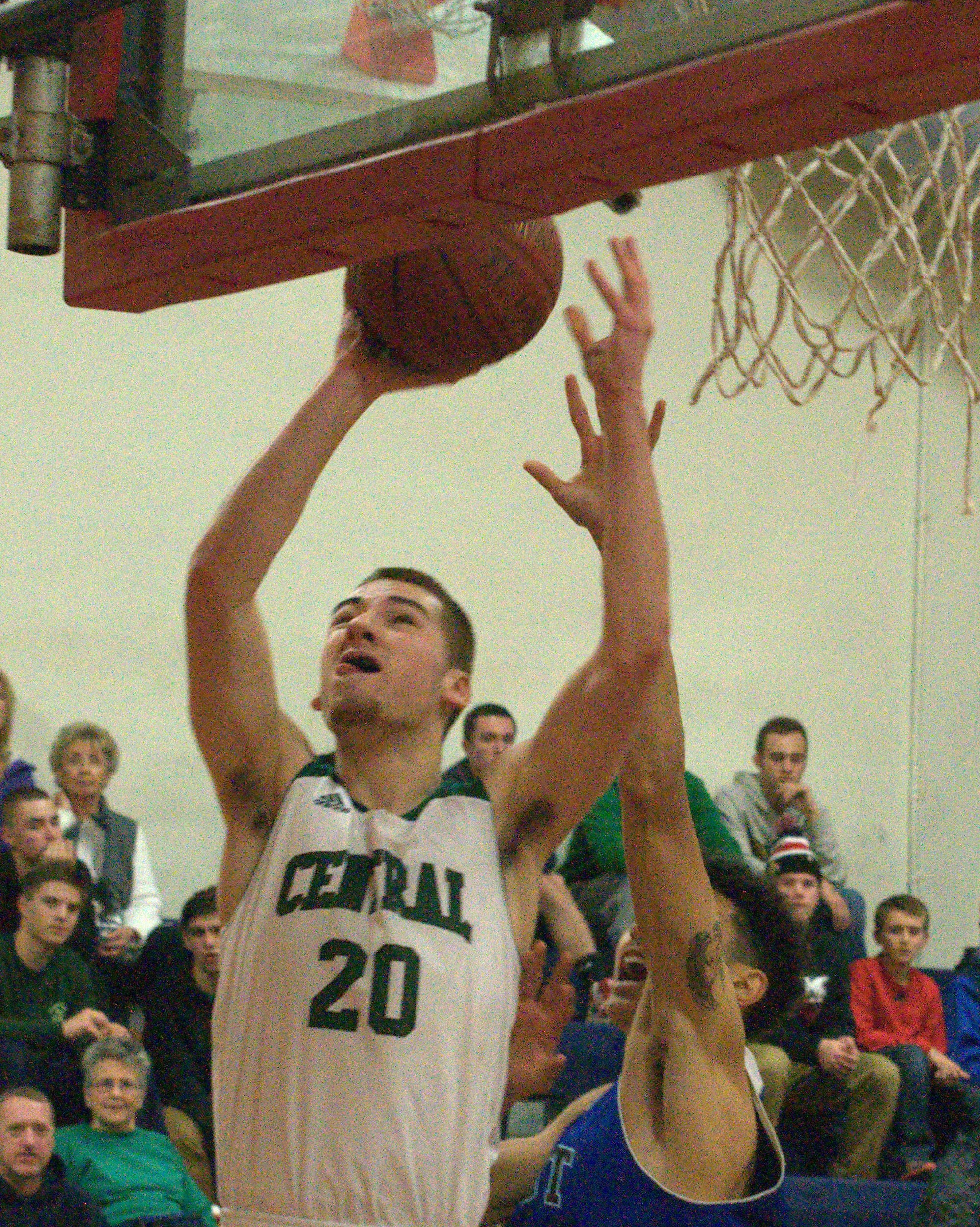 Manchester Central's Joey Martin goes in for a layup against Manchester West.