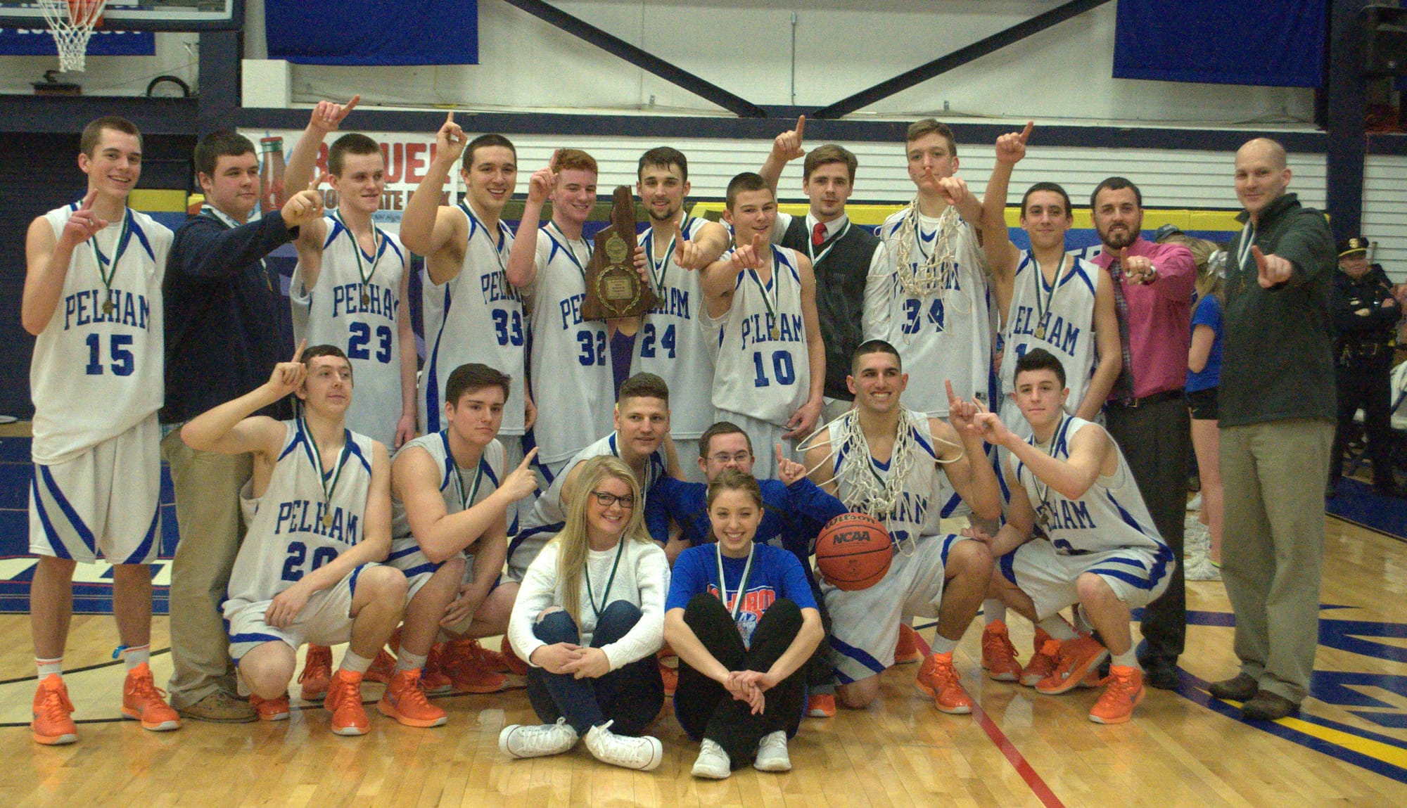 The Pelham boys basketball team was one of five to finish the season undefeated.
