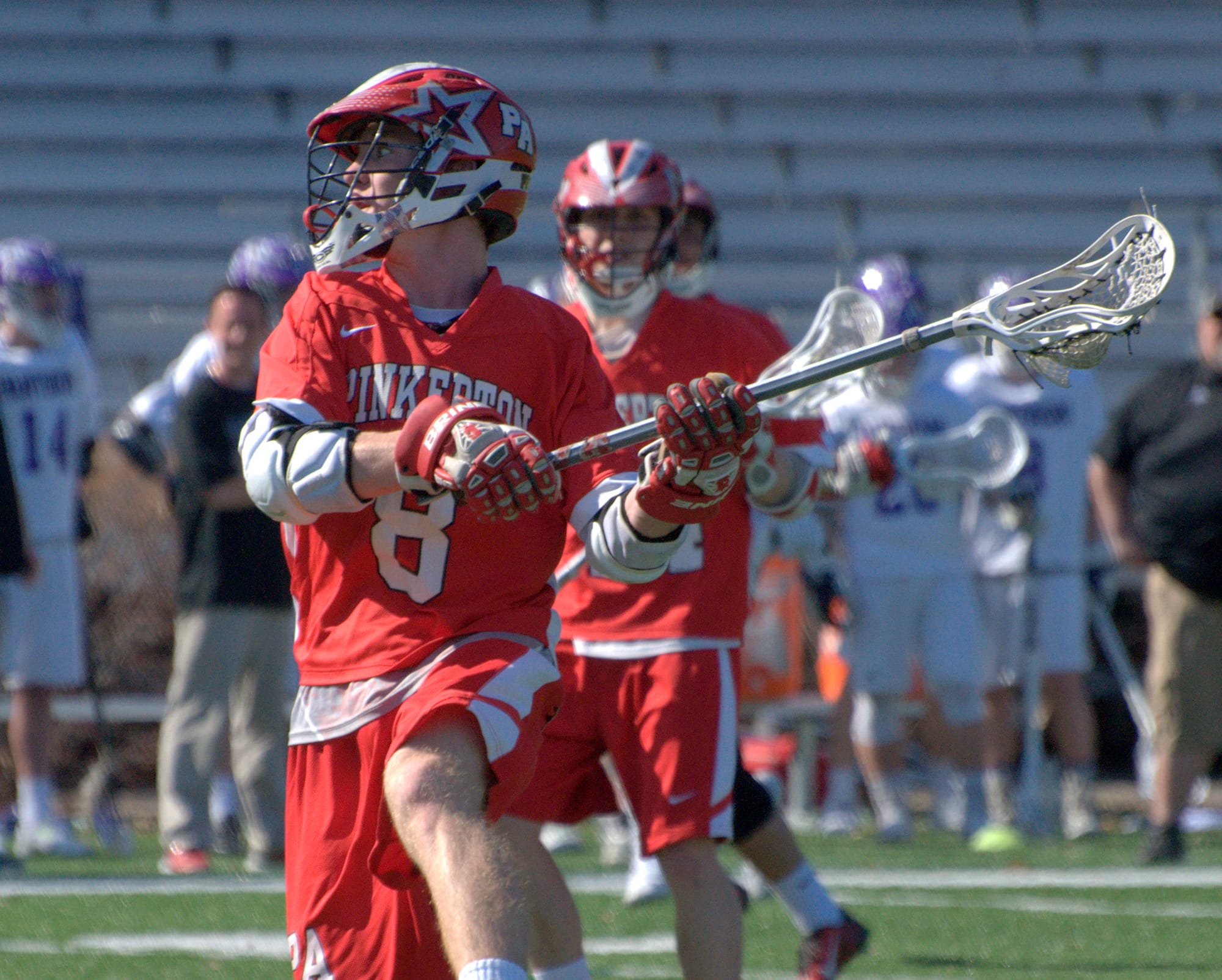 Pinkerton's Brett Dattilo gets ready to take a shot during Monday's game.