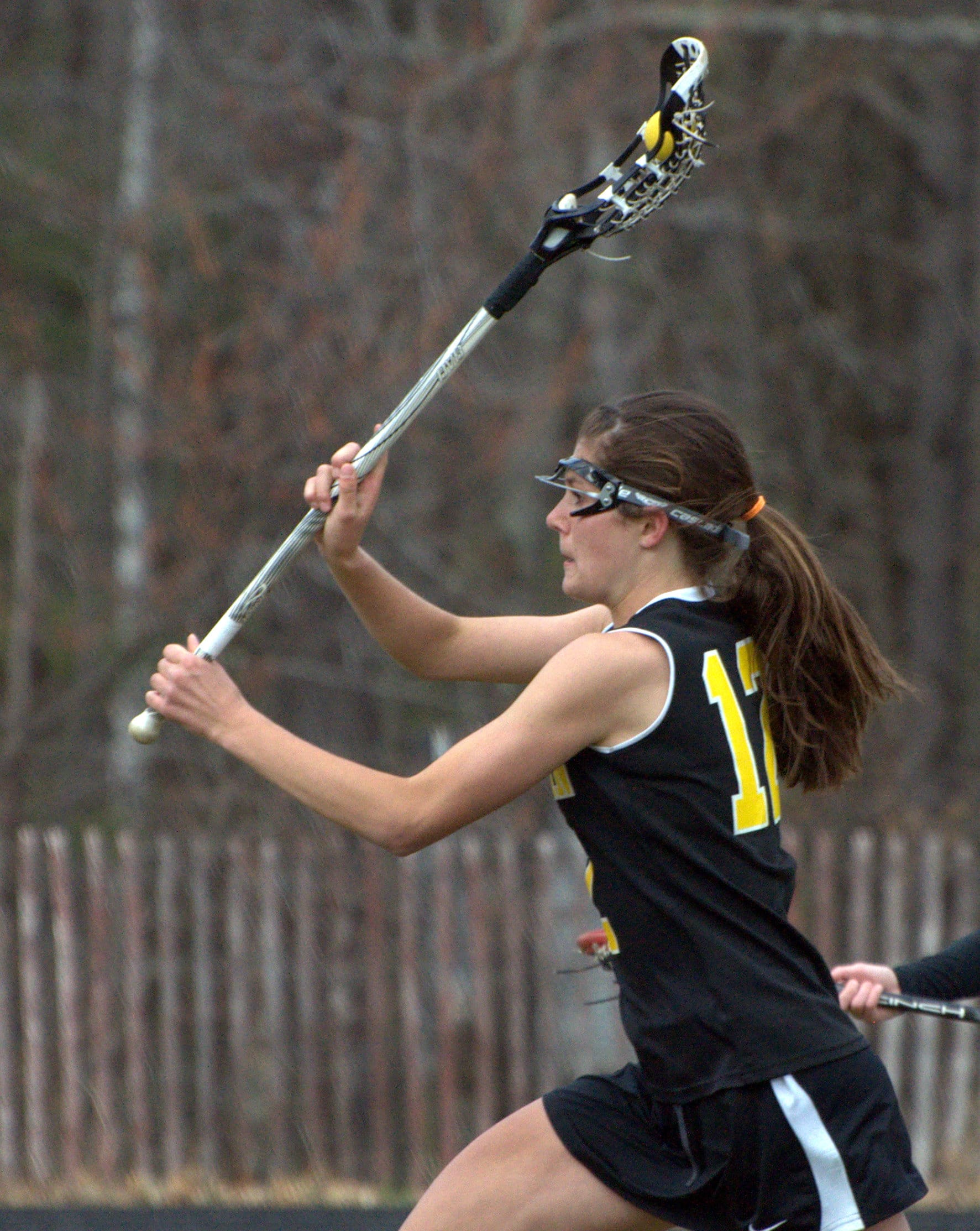 Souhegan's Emma Estabrook takes a shot during Friday's game.
