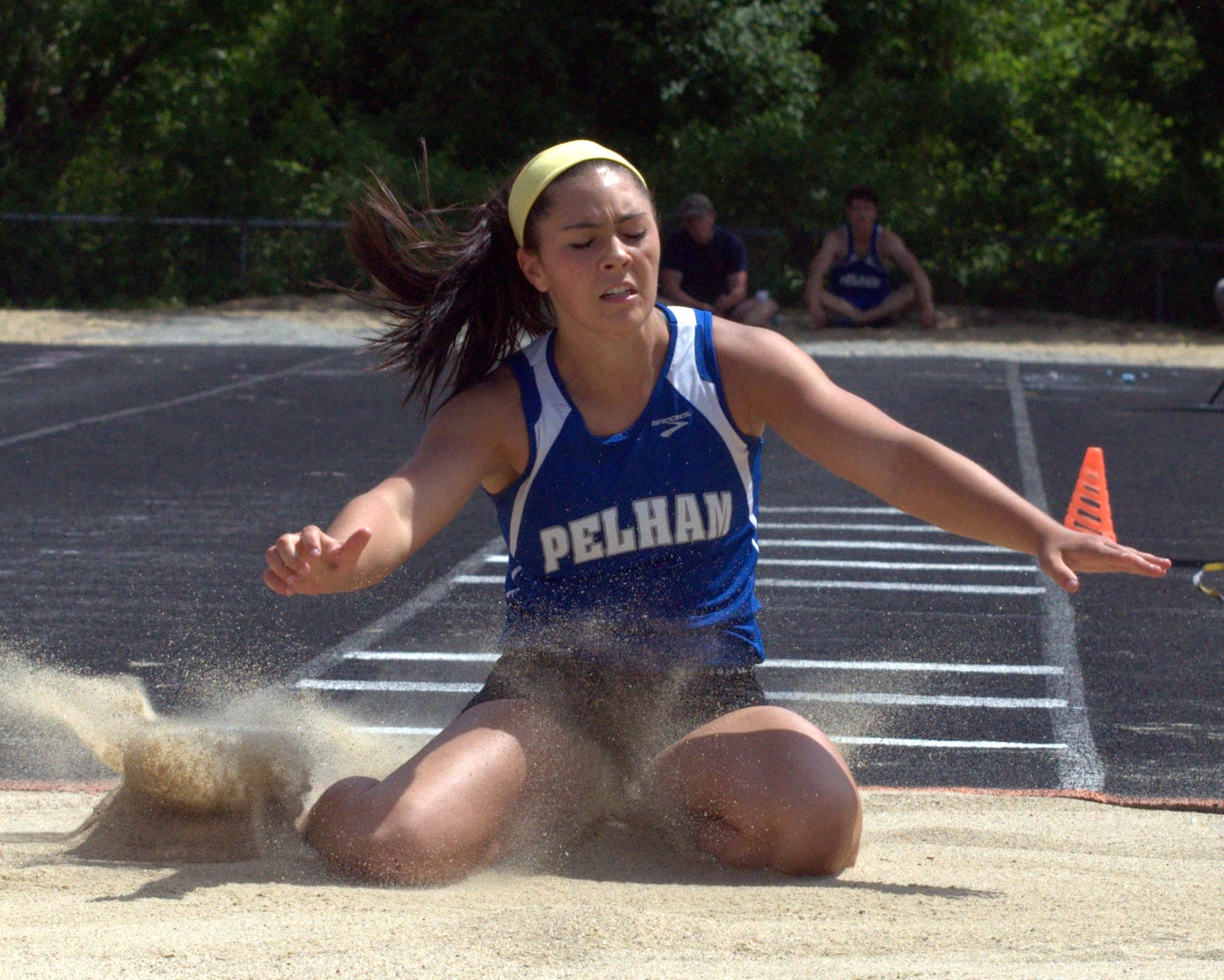 Pelham's Skyler Goss competes in the triple jump