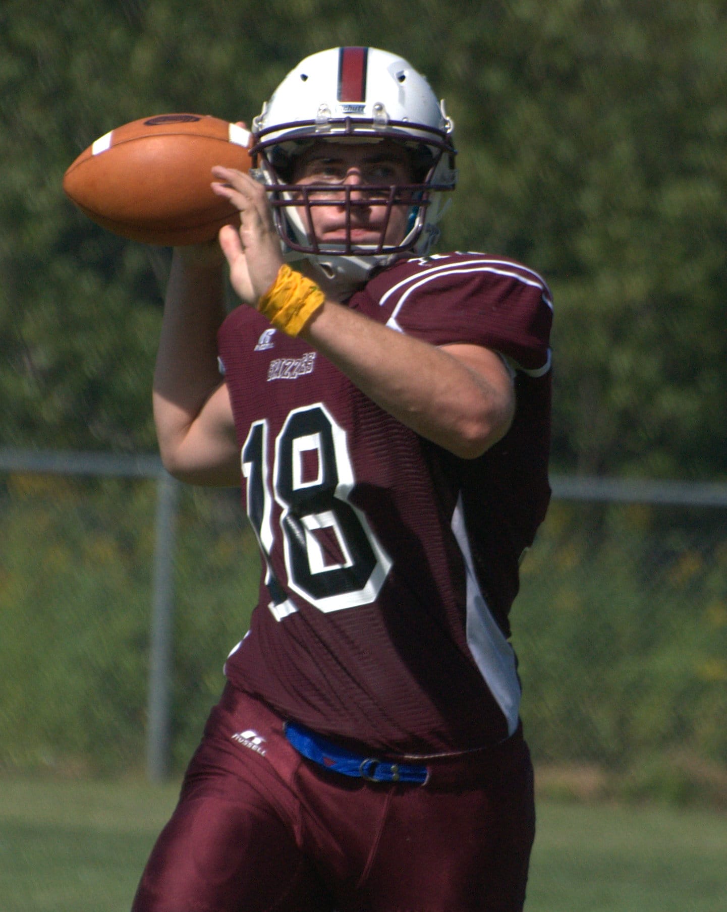 Goffstown's Casey Gervais makes a throw.