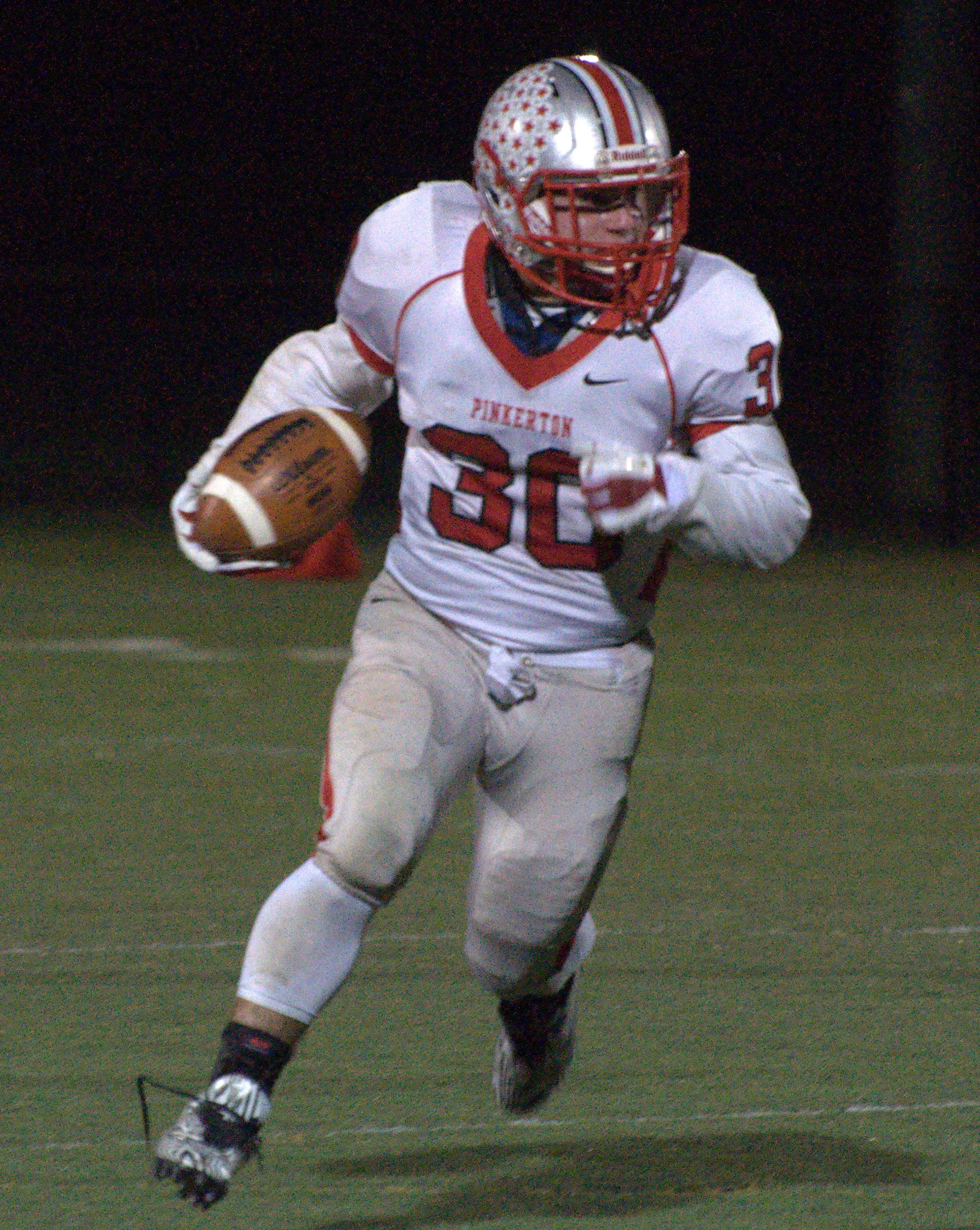 Pinkerton's Nico Buccieri carries the ball during Friday's win over Exeter.