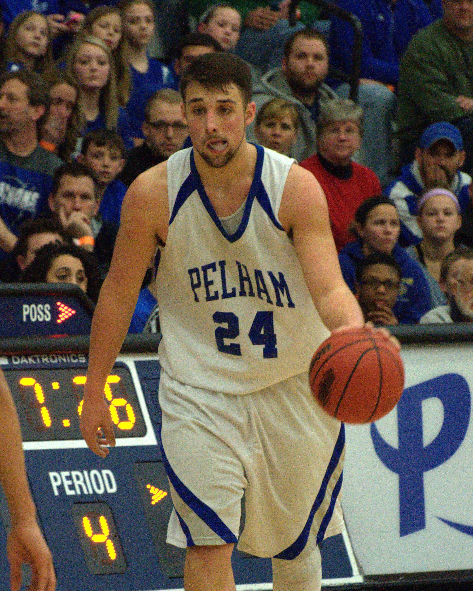 Pelham's Keith Brown dribbles the ball during last year's championship game.