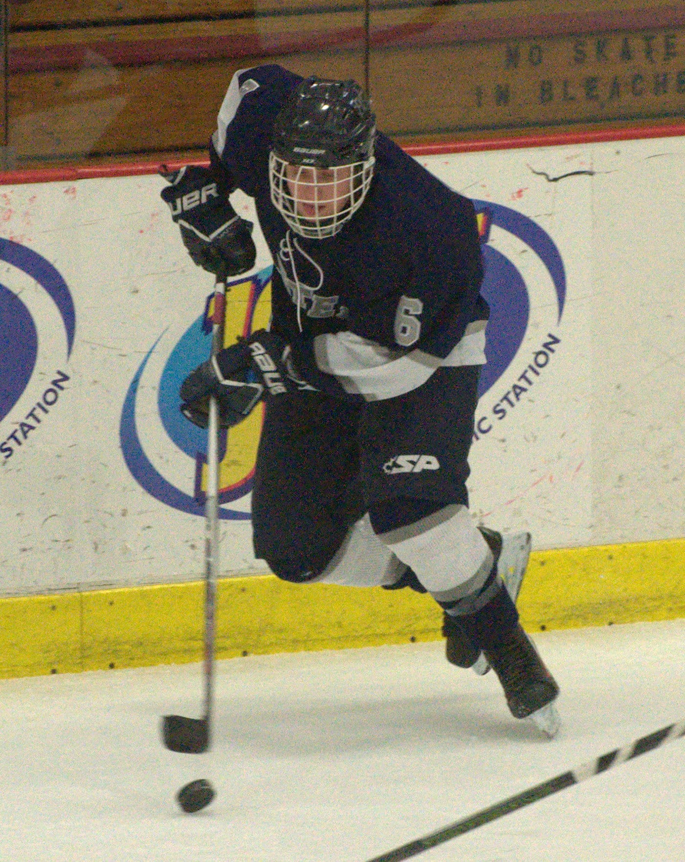 Exeter's Jake Vadeboncoeur moves the puck during Saturday's game.