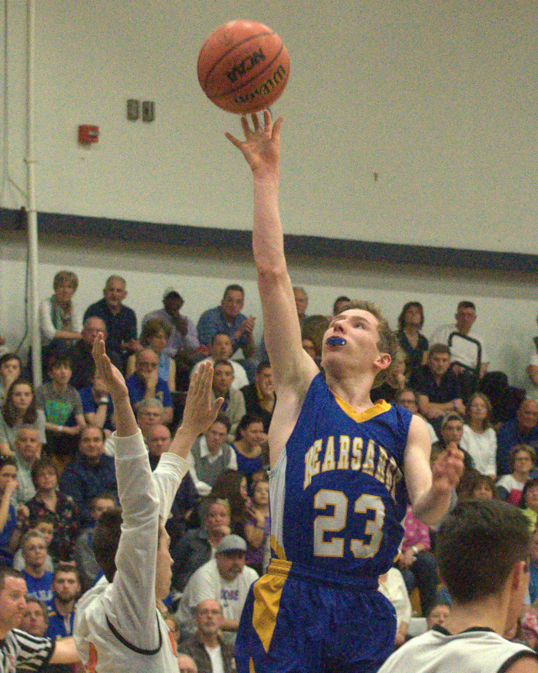 Kearsarge's Thomas Johnson take a shot.