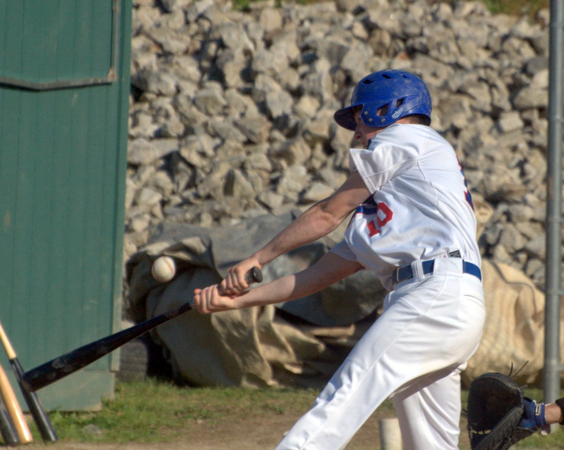 Nashua's Ryan Penkala makes contact during Wednesday's game.