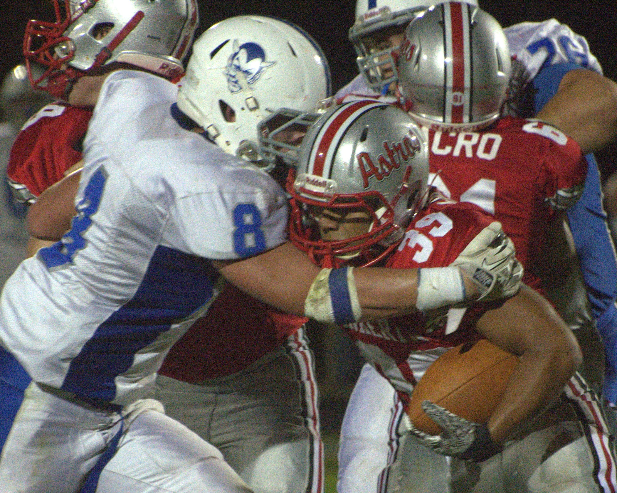 Salem's Ben Emerson wraps up Pinkerton's Terrell Hicks.