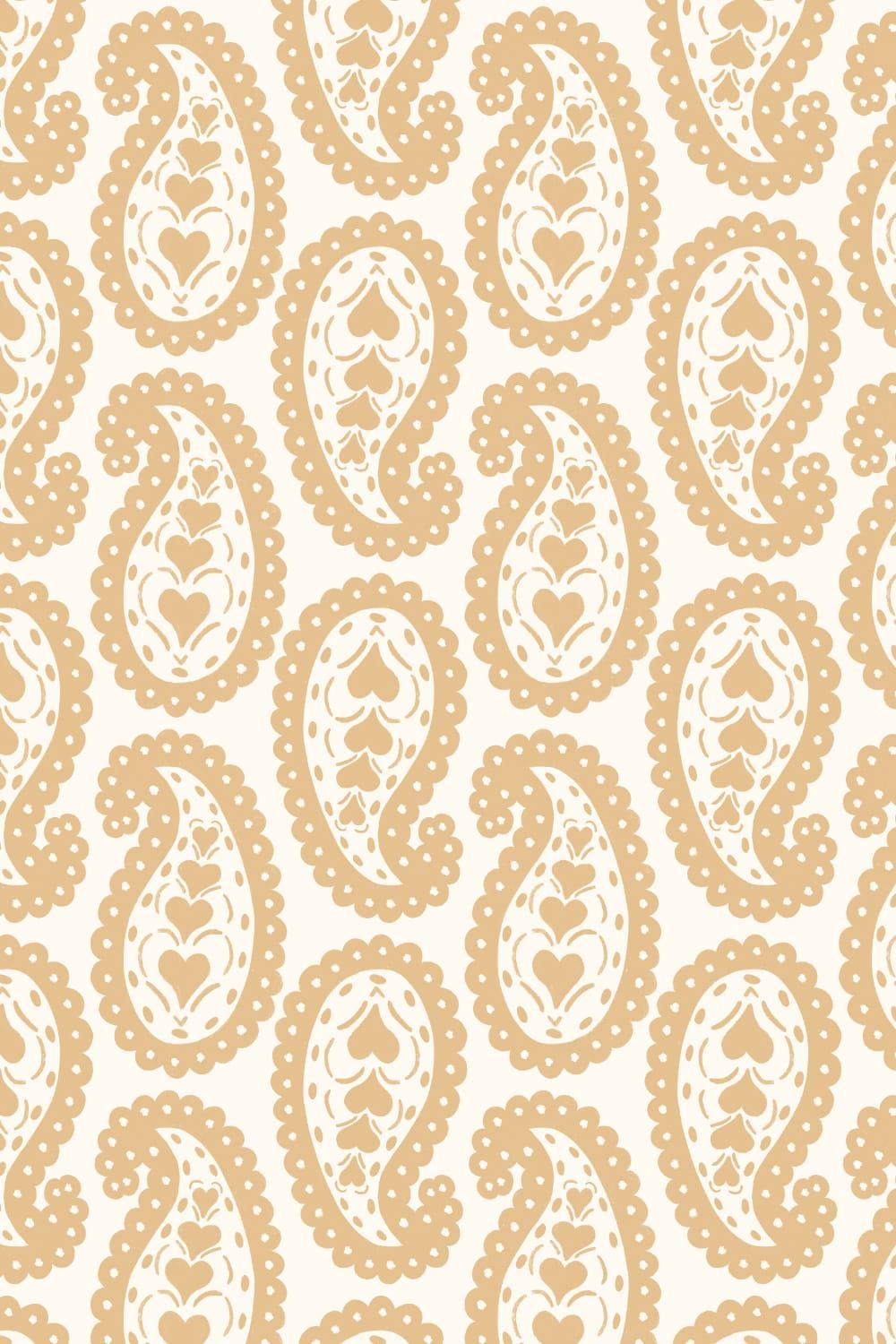 Scalloped Heart Paisley