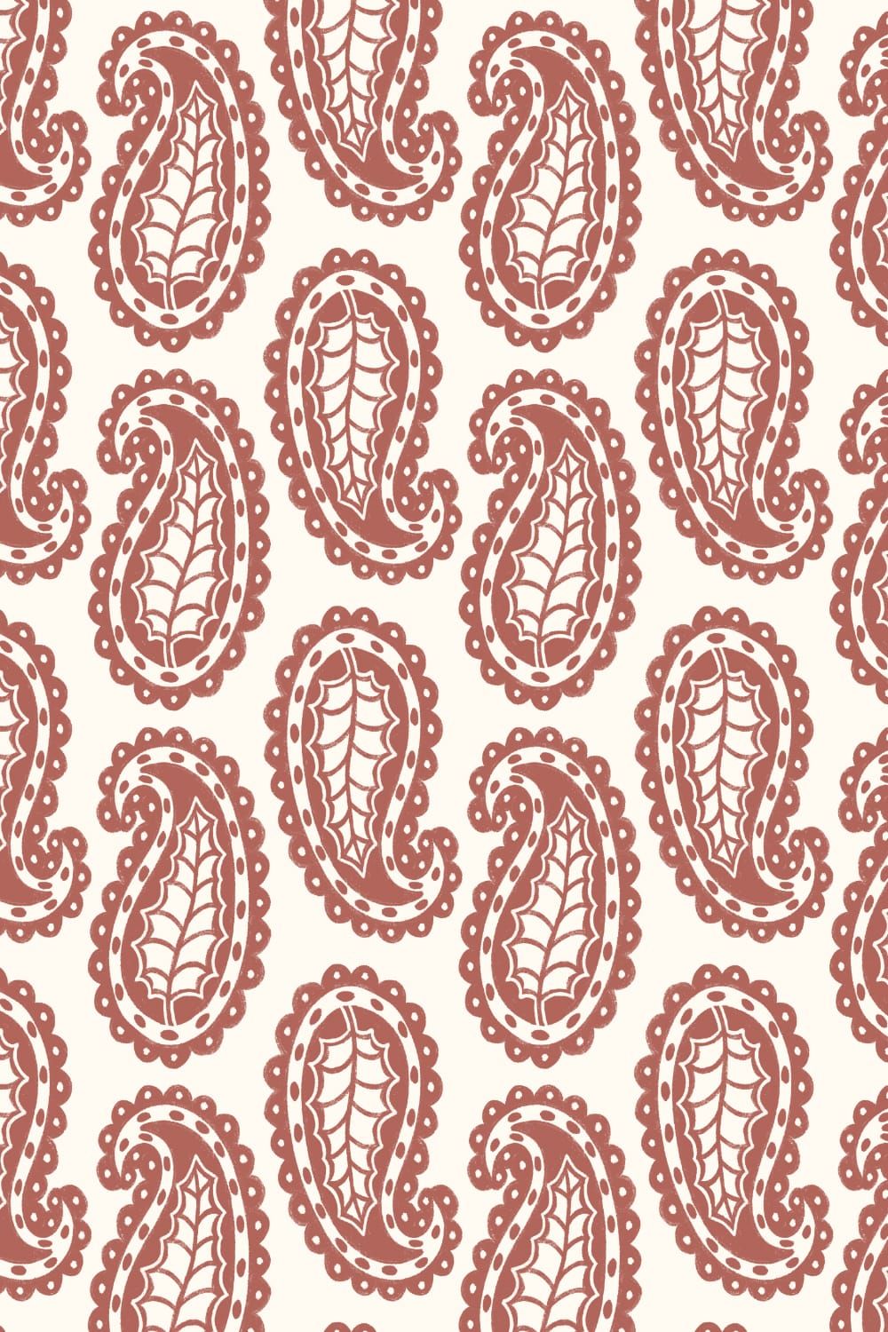 Scalloped Leaf Paisley