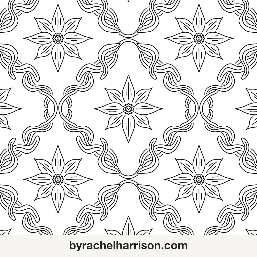 Diamond Trellis Daffodil Pattern