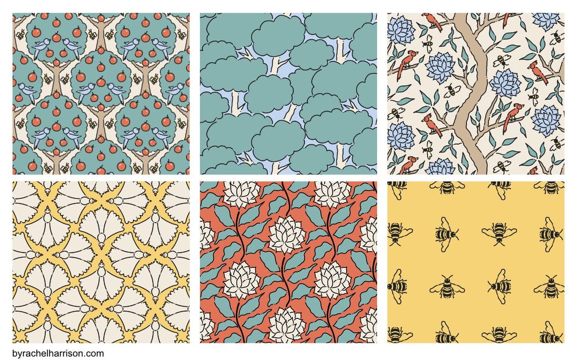 New Pattern Collection: Birds & Bees