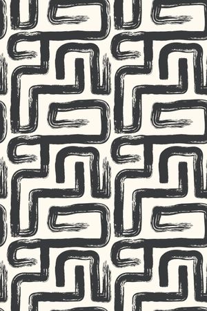 Inky Geometric Brushstrokes