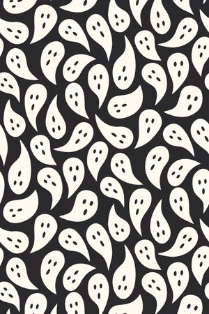 Allover Halloween Ghosts