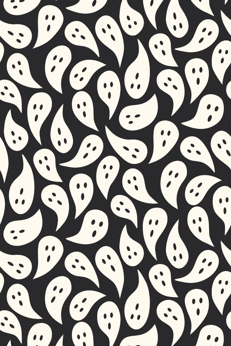 Allover Halloween Ghosts