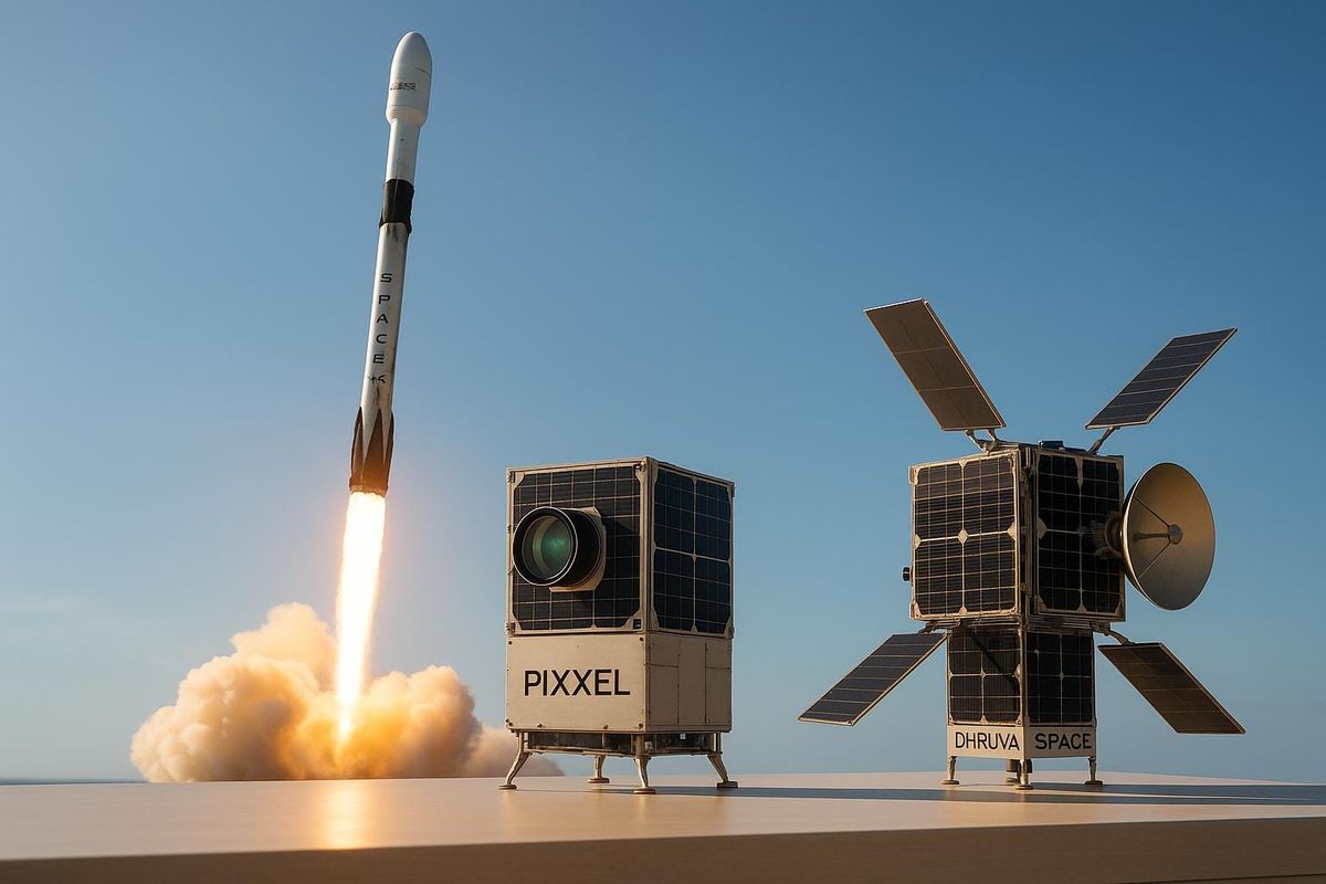 Pixxel and Dhruva Space Launch Satellites via SpaceX Falcon 9