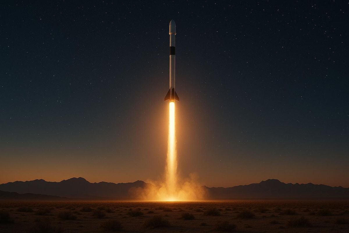 SpaceX Falcon 9 rocket showcases night launch over California and Arizona