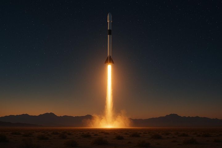 SpaceX Falcon 9 rocket showcases night launch over California and Arizona