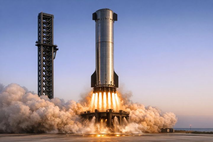 SpaceX Conducts First Stage Static Fire Test of Next-Gen Starship