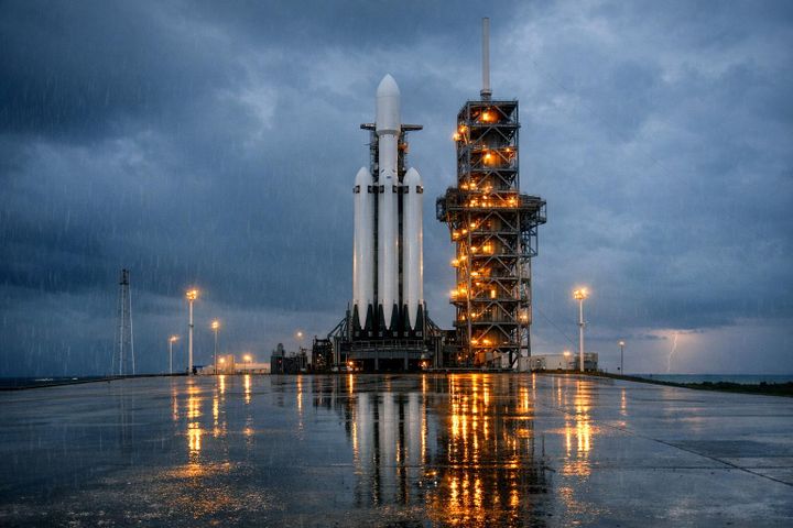 SpaceX cancels Falcon Heavy launch due to unfavorable weather conditions