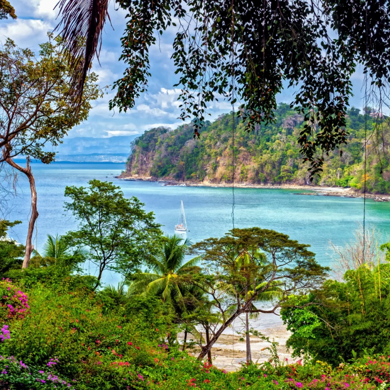 A picture showing the scenic coastline of Manuel Antonio National Park in Costa Rica