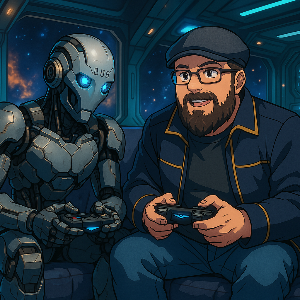 Bob und Matt McKenzie spielen zusammen PlayStation